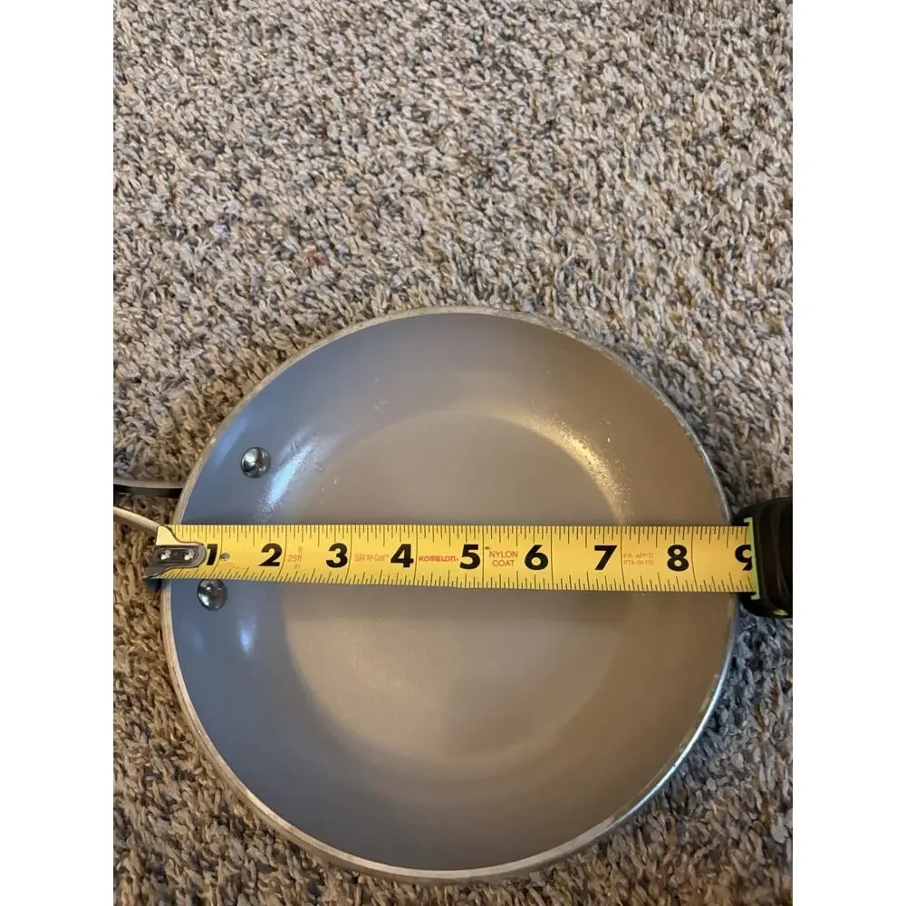 Gotham Steel 8” Copper Non Stick Frying Pans, Ceramic Non Toxic Frying Pans Blue